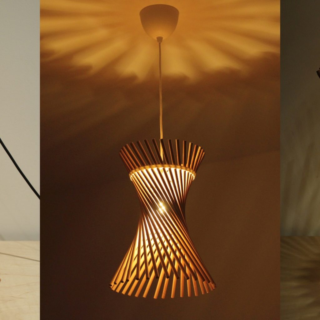 Lampa drewniana Tornado