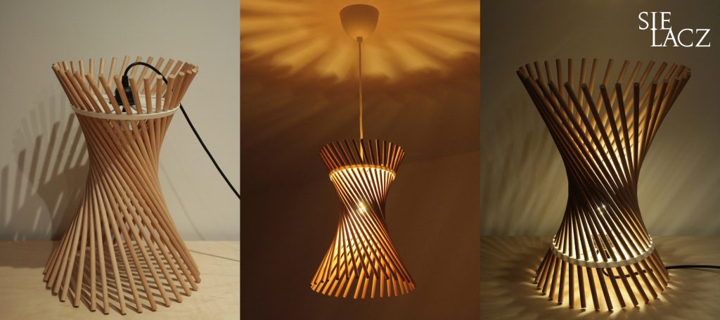 Lampa drewniana Tornado